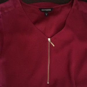 Red xs silky express top